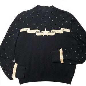 St. John Evening Vintage Gold Star Sweater Small